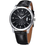 Top Brand WEIDE Luxury Quartz Watch Gold Genuine Leather Strap Men Dress Watches Casual Rhinestone Men Wristwatches