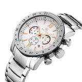MEGIR Men Watches Top Brand Luxury Watches Chronograph 6 Hands 24 Hours Men Stainless steel Watches