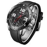 WEIDE Watches Men Luxury Brand Top Stainless Steel Wrist Band Analog Alarm Stopwatch Digital Display Fashion Mens Casual Watch