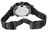 WEIDE Military Watch Multifunction Full Stainless Steel LED Digital Men Quartz Watches 30m Waterproof Sports Dress Wrist watch