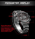Luxury Casual Sports Watch WEIDE Brand Digital Quartz Waterproof Clock Men Watches Fashion Men's Wristwatch
