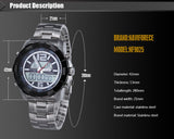 New Brand NAVIFORCE Men Watches Top Brand Luxury Full Steel Men Business Watches Analog Digital LED Watch