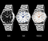 Man Full Steel watch men quartz watch Fashion Casual wrist watch Sports Military Wristwatches waterproof