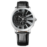EYKI New Men Watch Top Brand Luxury Quartz Watch Workable 3 sub dials Casual Watch Men Wristwatch