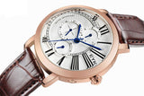 EYKI New Men Watch Top Brand Luxury Quartz Watch Workable 3 sub dials Casual Watch Men Wristwatch