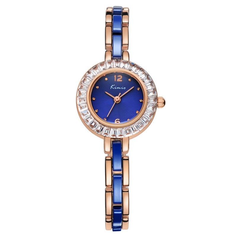 KIMIO New Women Watch Fashion Analog Display Quartz Watch Women Luxury Brand Rhinestone Dress Watches