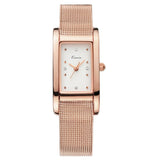 KIMIO New Women Dress Watch Fashion Casual Watch Rectangle Case Analog Display Quartz Watch