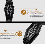 SKMEI Men's Watch Luxury Watches Men Relojes Black Stainless Steel Mens Cool Wristwatch relogio masculino Wristwatches