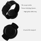 Fashion Creative Water-Reistant Sport Watches Men Casual Black Rubber Strap Military Watch Time Hour Clock Boy Relogio Masculino