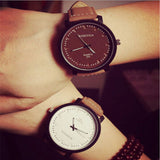 2015 Brand New Watches Men Fashion Round Steel Case Men women Leather quartz watch Wrist watches High Quality