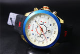 New Famous CURREN Brand Rubber Fashion Quartz Men Casual Watch Calendar Date Work 30M Waterproof Wristwatch