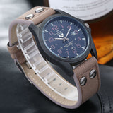 Relogio Hombre Luxury Famous Double Buckle Design Brand sports Men Watch Quartz Wristwatches quality Scrub leather army watches