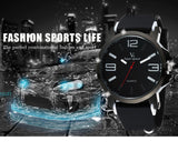 Fashion Wristwatches Clock Male V6 Brand Quartz Man Watches Silicone Wrist Band Watch Sports Men's Water proof watches Quality