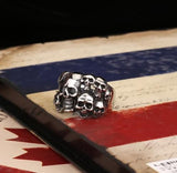 Men's Punk Biker Jewelry lot of multi solid Skull Ring 316L Stainless Steel Jewelry