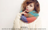 Fashion Scarf Women Multicolor Mosaic Winter Warm Long Scarf Knitted Wool Neck Scarves Wraps Thicken Shawls