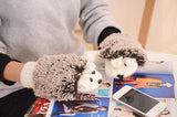 New Attracive Autumn Winter Gloves Women Mittens Cute Lovely Cartoon Knitted Hedgehog Glove Guantes Tacticos Girls Luva