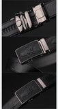 Fashion croco automatic buckle genuine leather belts for men vintage mens belts luxury brand belt men