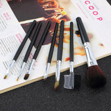 Hot Professional Goat Hair 7Pcs Makeup Brush Set Tools Cosmetic Make Up Brush Set