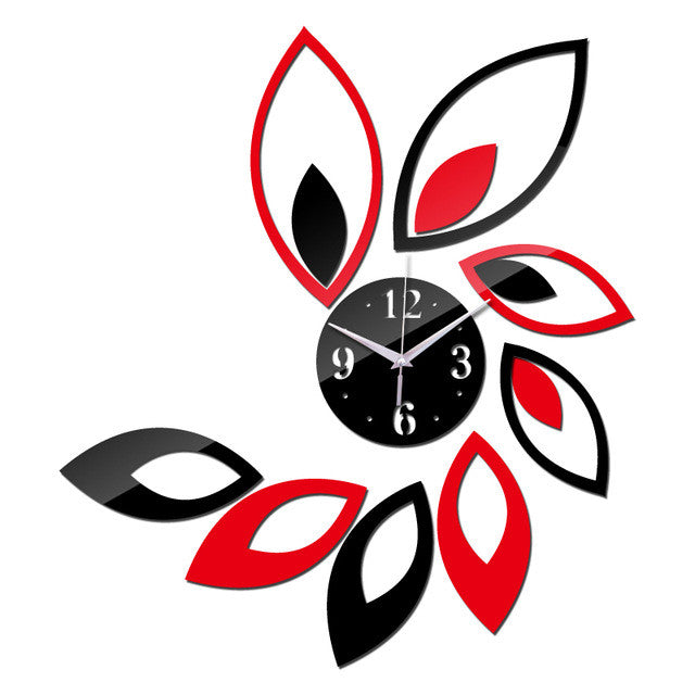 Hot New Wall Clock Clocks Diy Acrylic Mirror wall Stickers Home Decor Quartz Watch Living Room Modern Christmas Gifts