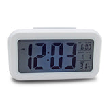 Digital LCD Screen Mini Desktop LED Alarm Clock Multi-function With Control Backlight + Snooze + Calendar + Thermometer
