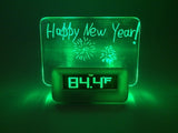 Hot Sale LED Fluorescent Message Board Digital Alarm Clock Calendar Night Light Modem LED Alarm Backlight