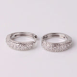 Special Designs Earrings for Women 18K Gold Platinum/White Gold Plated Small Hoop Huggies Earring with Charming Stone