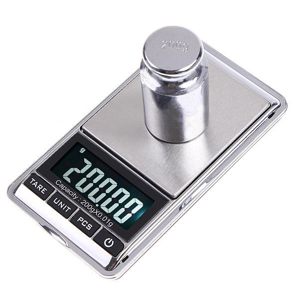 Mini Digital Scale 0.01g Portable LCD Electronic Jewelry Scales Weight Weighting Diamond Pocket Scales 200gx0.01g