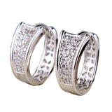 Fashion Hoop Huggie Earrings For Women Shining Stone Crystal Earings Brincos Trendy Jewelry Earing Ladies Party