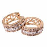 Fashion Jewellery Huggie Earing for Women White AAA Cubic Zirconia Hoop Earings Design Wedding Earring