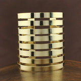 Punk Style Cuff Bangles Gold Plated Geometry Hollow out Metals Bracelet Clothes Jewelry Costume Jewellery