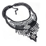 New Popular Fashion Women Vintage Necklace Collar Costume Atmosphere Metal Maxi Statement Necklaces & Pendants 