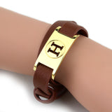 New Fashion 16 Design Famous Brand Bracelet Bangle Designer Letter Wrap Leather Bracelet For Women Man Pulseiras