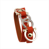 New Fashion 16 Design Famous Brand Bracelet Bangle Designer Letter Wrap Leather Bracelet For Women Man Pulseiras