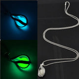 New Water Drop Locket Glow In The Dark Pendant Necklaces Glowing Luminous Stone Beads Vintage Necklaces Halloween Christmas Gift
