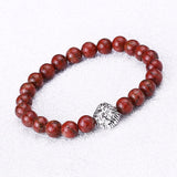 New Design Silver Lion Head Bracelets Lava Stone And Tiger Eye Men Beads Bracelets Mens Gift Men Jewelry