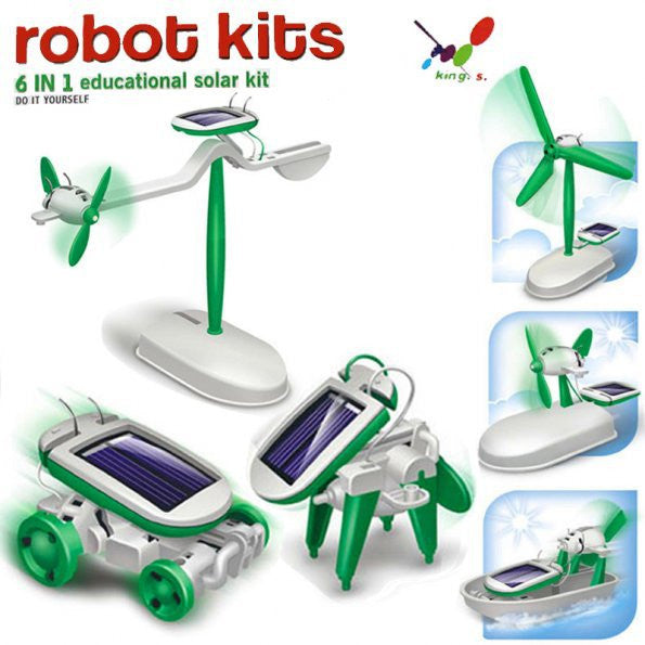 Solar Toys Brinquedos DIY Solar Kits toys 6 in 1 Educational Toys for children Model building