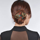 New Fashion Colorful Women Retro Crystal Butterfly Flower Hairpins Hair Stick Hair Clip