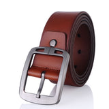 Genuine Leather belts for men High quality metal pin buckle jeans belt mens belts luxury