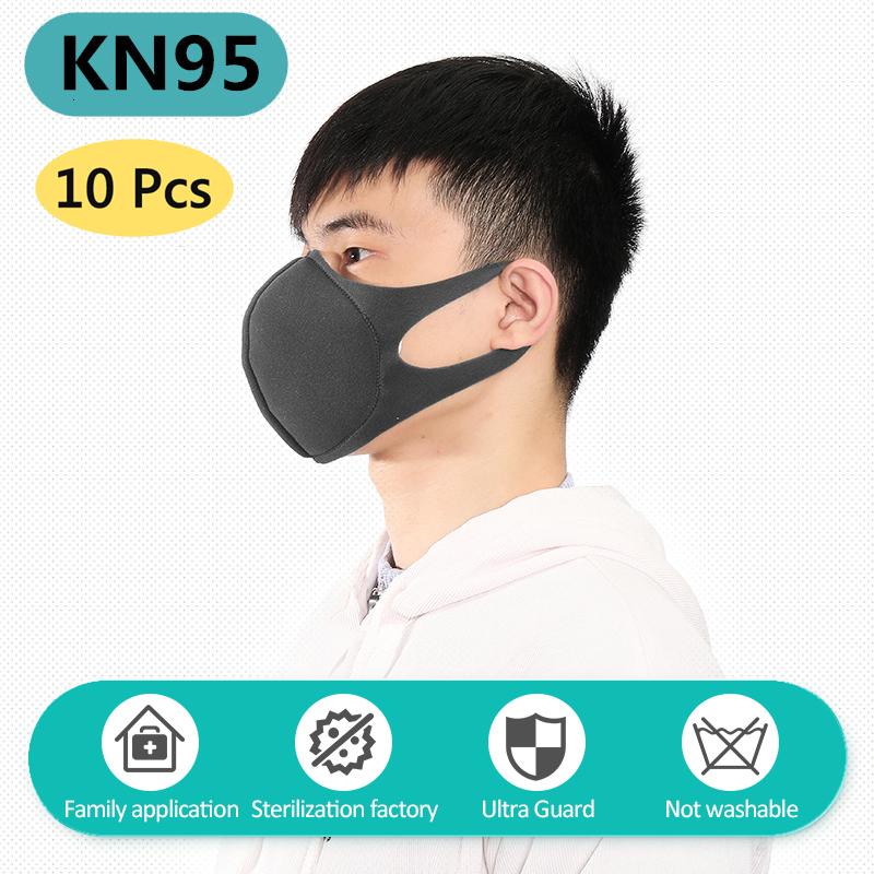 10 pcs/bag KN95 CE Certification Dust Respirator Mask Pad Against Pollution Breathable Mask Non-woven Fabric Face Mask
