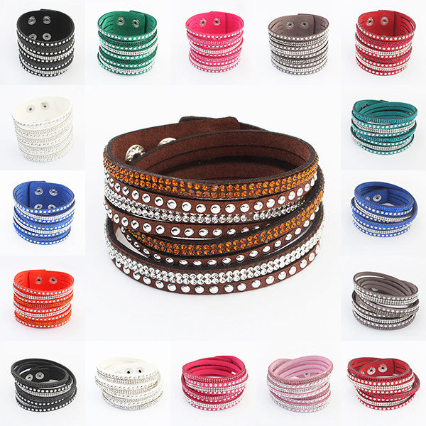 Unisex Multilayer Leather Bracelet Christmas Gift Charm Bracelets Vintage Jewelry For Women Pulsera