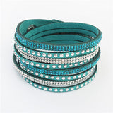 Unisex Multilayer Leather Bracelet Christmas Gift Charm Bracelets Vintage Jewelry For Women Pulsera