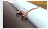 8K Gold Plated Zircon Crystal Vintage choker Pendant Necklaces Fashion Jewelry for women