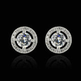 White Gold Plated Hearts & Arrows cut 0.75 carat AAA+ CZ Stud Earring Wedding Earrings for Women