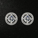 White Gold Plated Hearts & Arrows cut 0.75 carat AAA+ CZ Stud Earring Wedding Earrings for Women