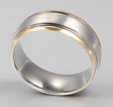 18K gold plated rings 316L Stainless Steel rings for men women engagement wedding classic jewelry