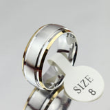 18K gold plated rings 316L Stainless Steel rings for men women engagement wedding classic jewelry