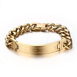 Fashion men jewelry 18K gold plated bracelets bangles jesus cross stainless steel personalized charm man gifts