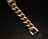 Fashion men jewelry 18K gold plated bracelets bangles jesus cross stainless steel personalized charm man gifts