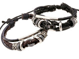 Retro rope leather mens bracelets leather rope hand woven bracelet for men rope braided bracelet male female bracelet Jewelry