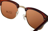 HOT Fashion Classic Retro Golden Mirrored Lens Sunglasses Brown Shades Women Men Accessories